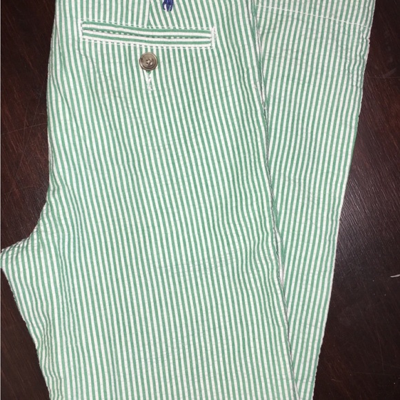 Polo Ralph Lauren size 7 boys EUC green & white stripes - Picture 3 of 3
